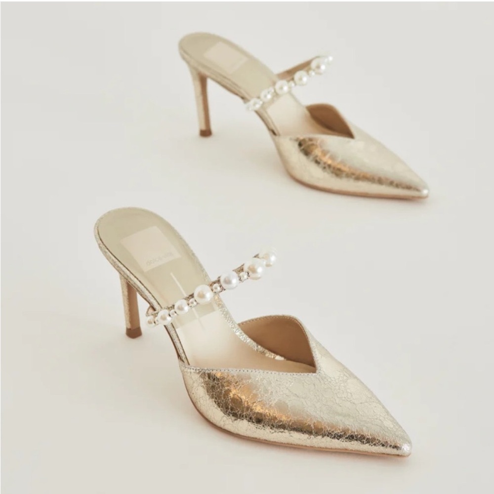Dolce Vita Kanika Heels Vintages Gold Pearls